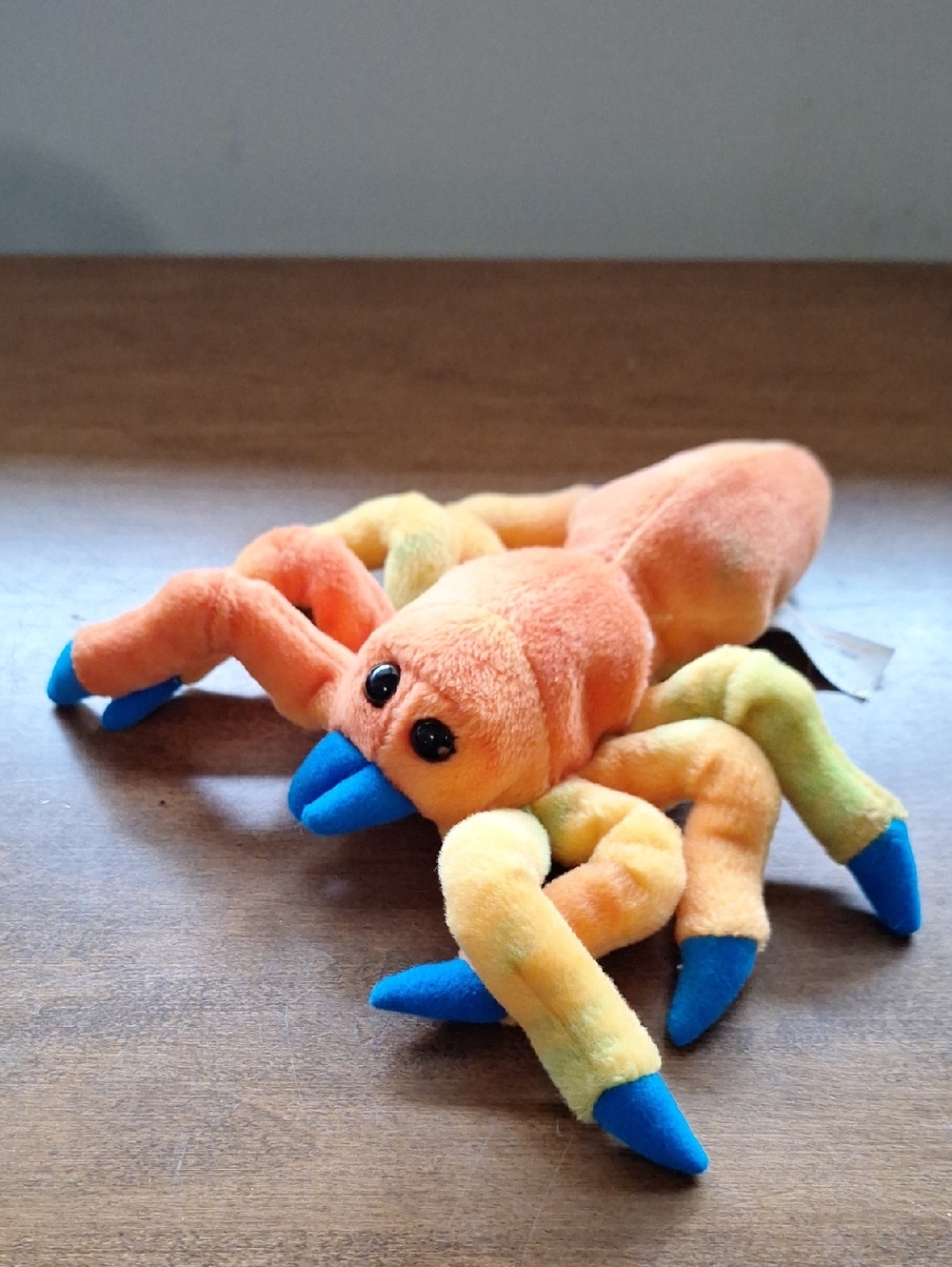 Orange and Blue Plush Crab Stuffed Animal KnM Plush